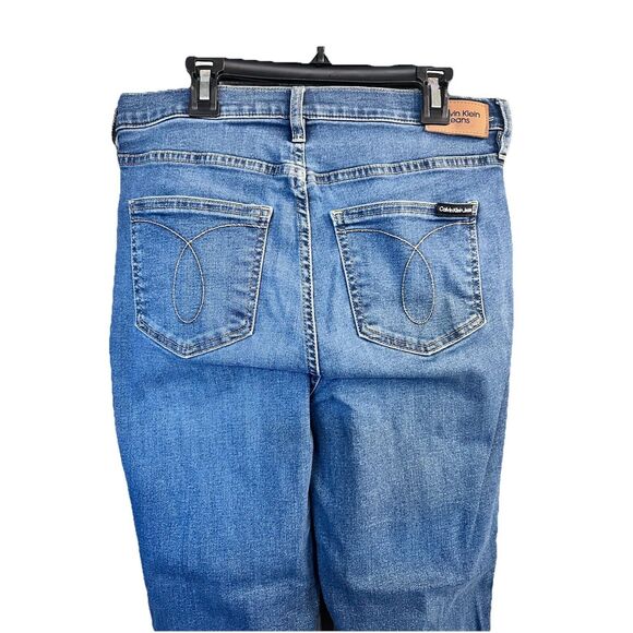 Calvin Klein Jeans Womens Size 8 High Rise Skinny Repreve Dark Wash Blue Preppy - Picture 4 of 11